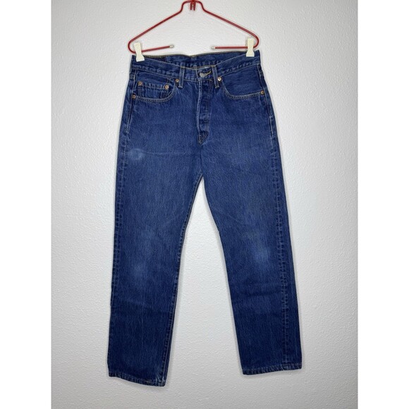 Vintage Levis 501xx Jeans Mens 30x31 Blue Button Fly Denim Y2K 2004 Faded Pants